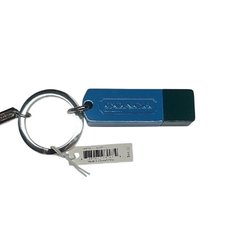 Coach Keychain USB Drive Blue‎ 8GB Keyring F69036 NWT